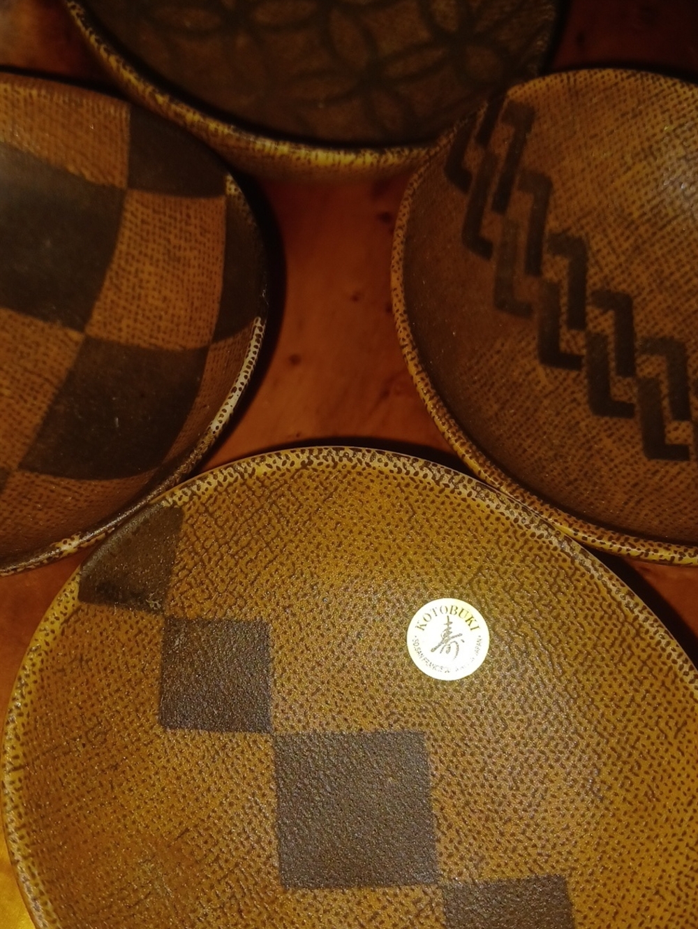 Brown Textured Ceramic Serveware Bowl - Set Set Of 4
